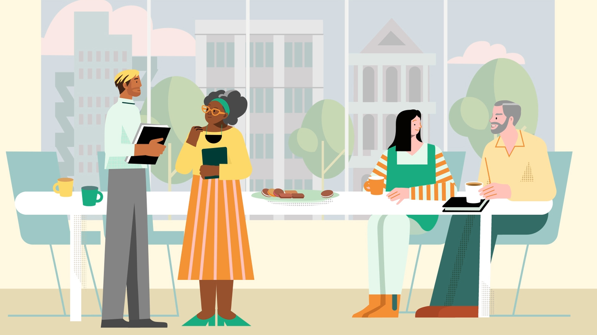 Selection of characters for e-learning animation. 